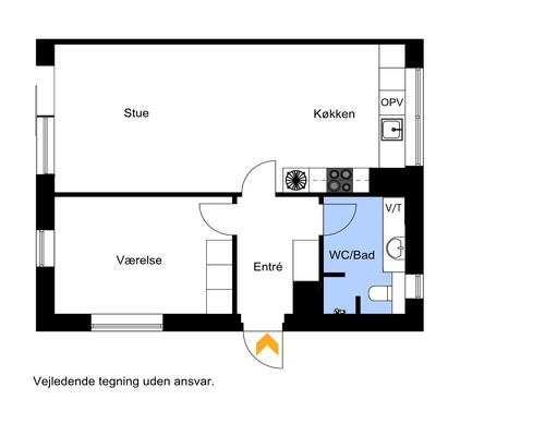 Lækker 2-vær. lejlighed med egen terrasse i nyopført ejendom i Hasselager.