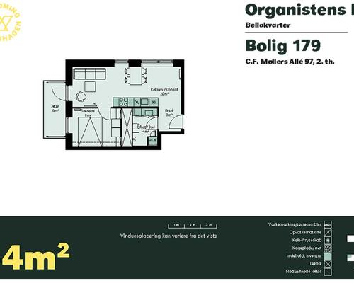 2 værelses lejlighed i København S