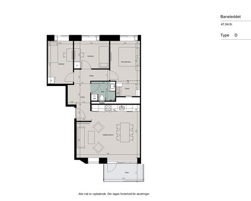 Flot moderne 4-værelses bolig med plads til hele familien og altan ud til gården - Ingen bindingsperiode!