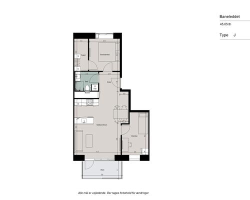 Lys og velindrettet 3-værelses lejlighed med stor sydvendt altan og god rumudnyttelse - Ingen bindingsperiode!