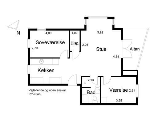 2 værelses lejlighed i Odense C