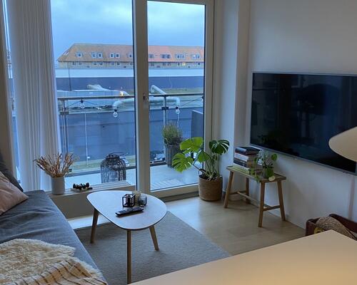 Delevenlig lejlighed med stor altan