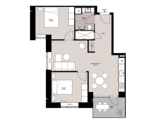 3-værelses lejlighed i det nye ZigZag Hus