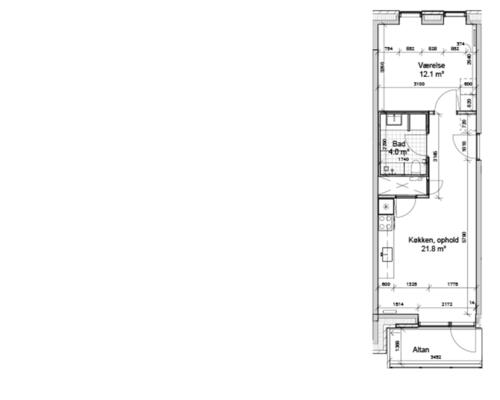 Dejlig 2-værelses lejlighed i Ceres Plaza
