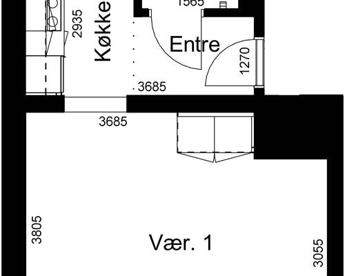 1 værelses lejlighed i Kolding