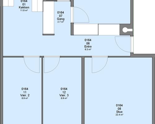 4 værelses lejlighed i Ringsted