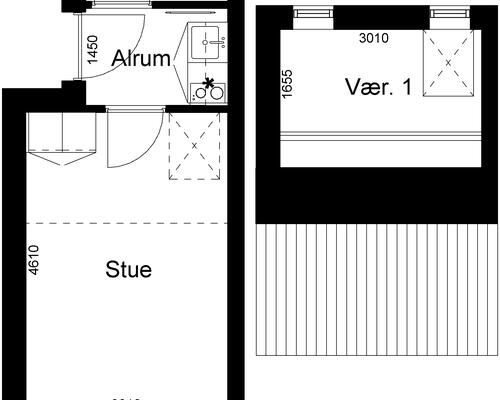 1 værelses hus i Ejstrupholm