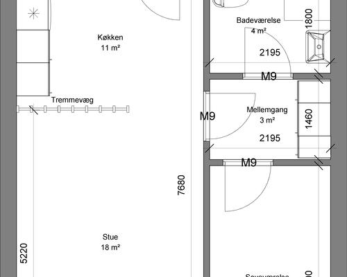 2 værelses lejlighed i Hals