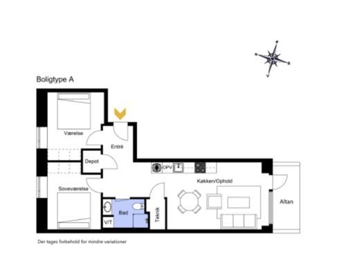 Flot 3-værelses lejlighed i Magnoliehaven tæt på Odenses byliv og skønne omgivelser