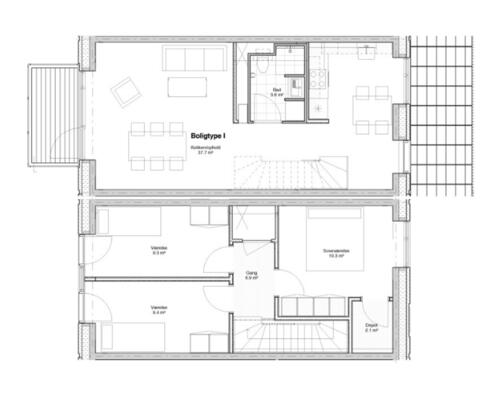 Nyopført 4-værelses lejlighed