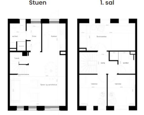 Moderne 4-værelses rækkehus med to skønne terrasser