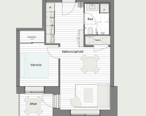 Dejlig 2-værelses lejlighed i Gartnerbyen