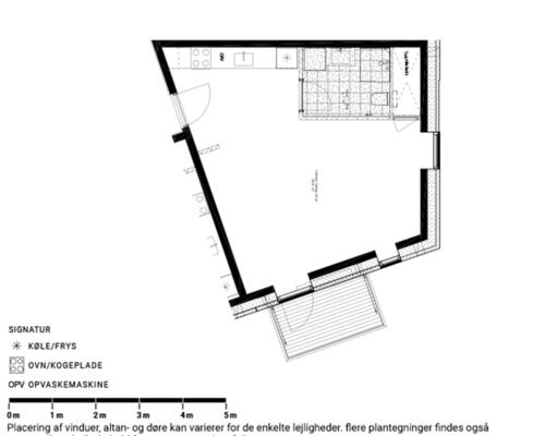 Nyopført 1-værelses lejlighed på Ankomstpladsen