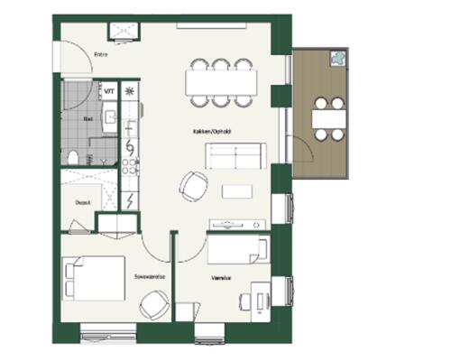 Nyopført 3-værelses lejlighed i Parkbyen