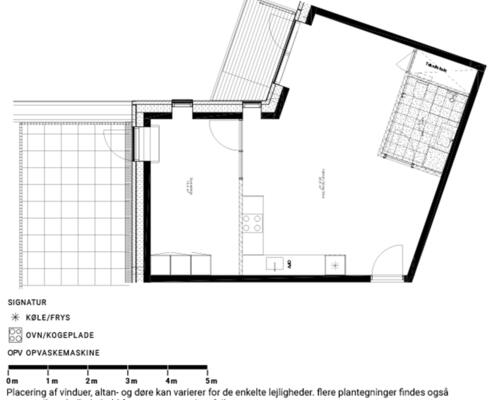 Nyopført 2-værelses med altan og tagterrasse lejlighed på Ankomstpladsen