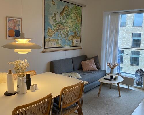 Delevenlig lejlighed med stor altan