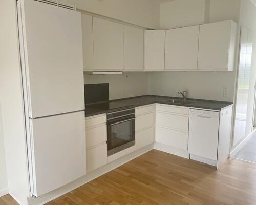 Moderne 1-værelses lejlighed med terrasse i Odense C