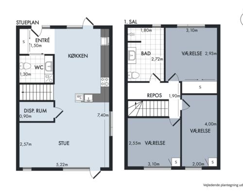 4 værelses hus i Klarup