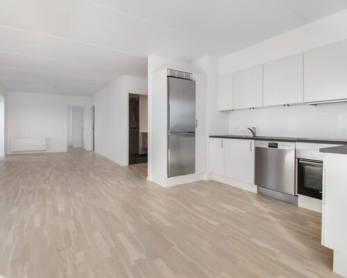 Lys & moderne lejlighed på 6. sal