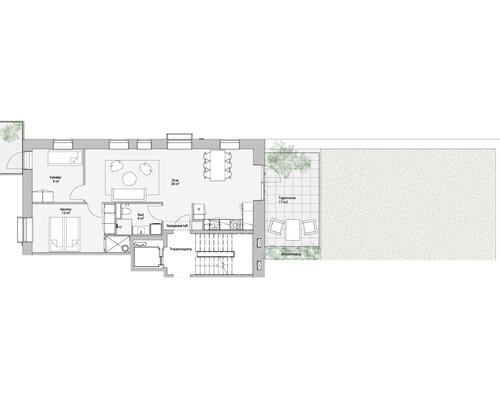 Lys & moderne lejlighed på 6. sal