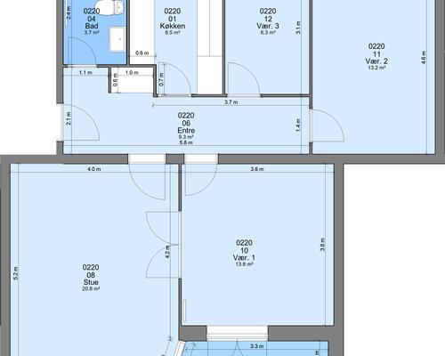 4 værelses lejlighed i Randers SV