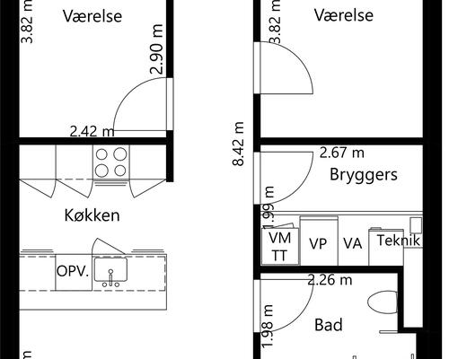 3 værelses hus i Odder