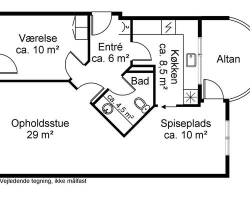 2 værelses lejlighed i Fredericia