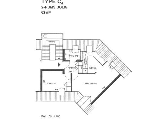 1 værelses lejlighed i Odense C