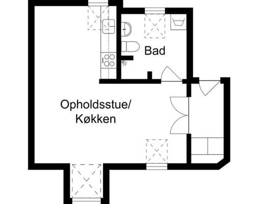 1 værelses lejlighed i Odense C