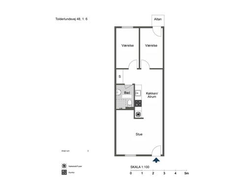 Delevenlig, charmerende og moderne bolig med altan