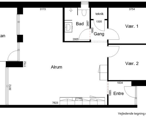 3 værelses lejlighed i Vejen