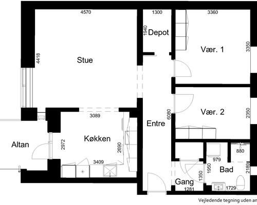 3 værelses lejlighed i Ikast