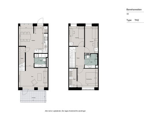 Moderne rækkehus med god sydvendt terrasse, lukket have, tre værelser og to toiletter – Masser af plads til hverdag og hygge!