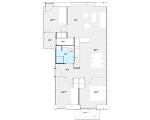 4 værelses lejlighed i Brabrand