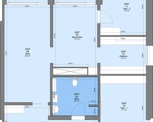 3 værelses lejlighed i Randers NØ