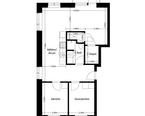 3 værelses lejlighed i Frederikssund
