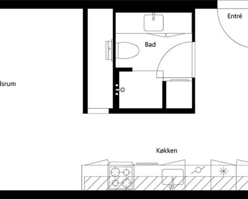 2 værelses lejlighed i Hillerød