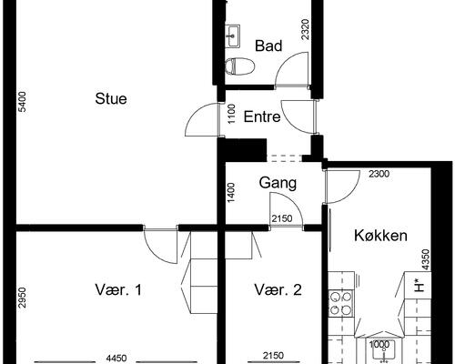 3 værelses lejlighed i Aabenraa