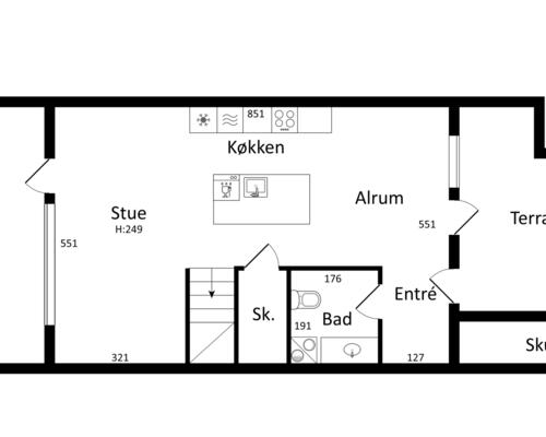 4 værelses rækkehus på 116 m²
