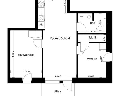 3 værelses lejlighed i Risskov