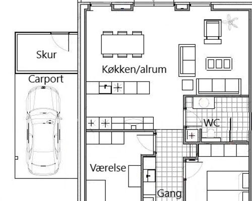 3 værelses hus i Kjellerup