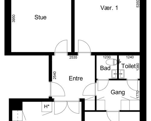 3 værelses lejlighed i Aabenraa