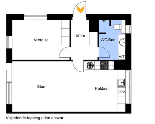 Lækker 2-vær. lejlighed med egen terrasse i nyopført ejendom i Hasselager.