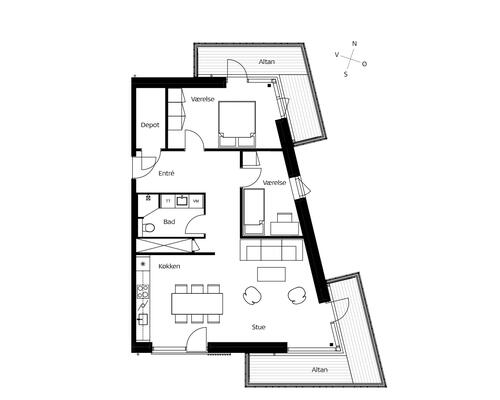 3 værelses lejlighed i Køge