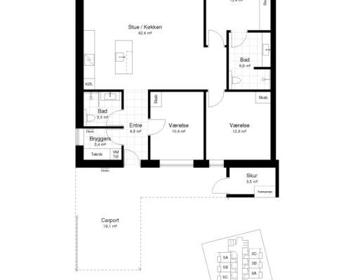 4 værelses lejlighed i Egtved