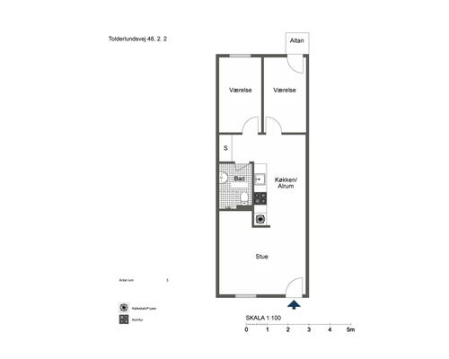 Lys og optimal delebolig med altan
