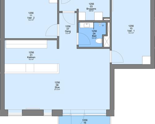 3 værelses hus i Tarm