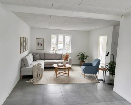 Lyst rækkehus på 109 m2 med have, egen indkørsel og moderne indretning – husdyr tilladt