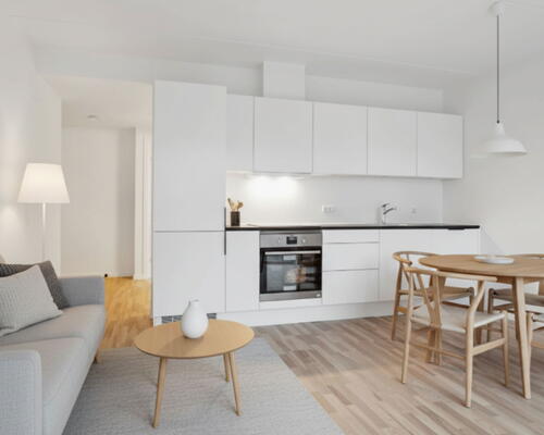 Egedal Stationsby - Lys 2 vær. lejebolig med to altaner