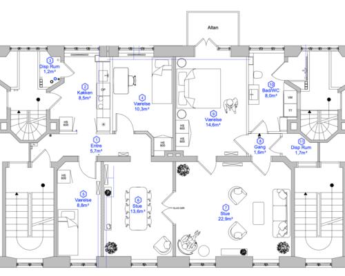 5 værelses lejlighed i Valby